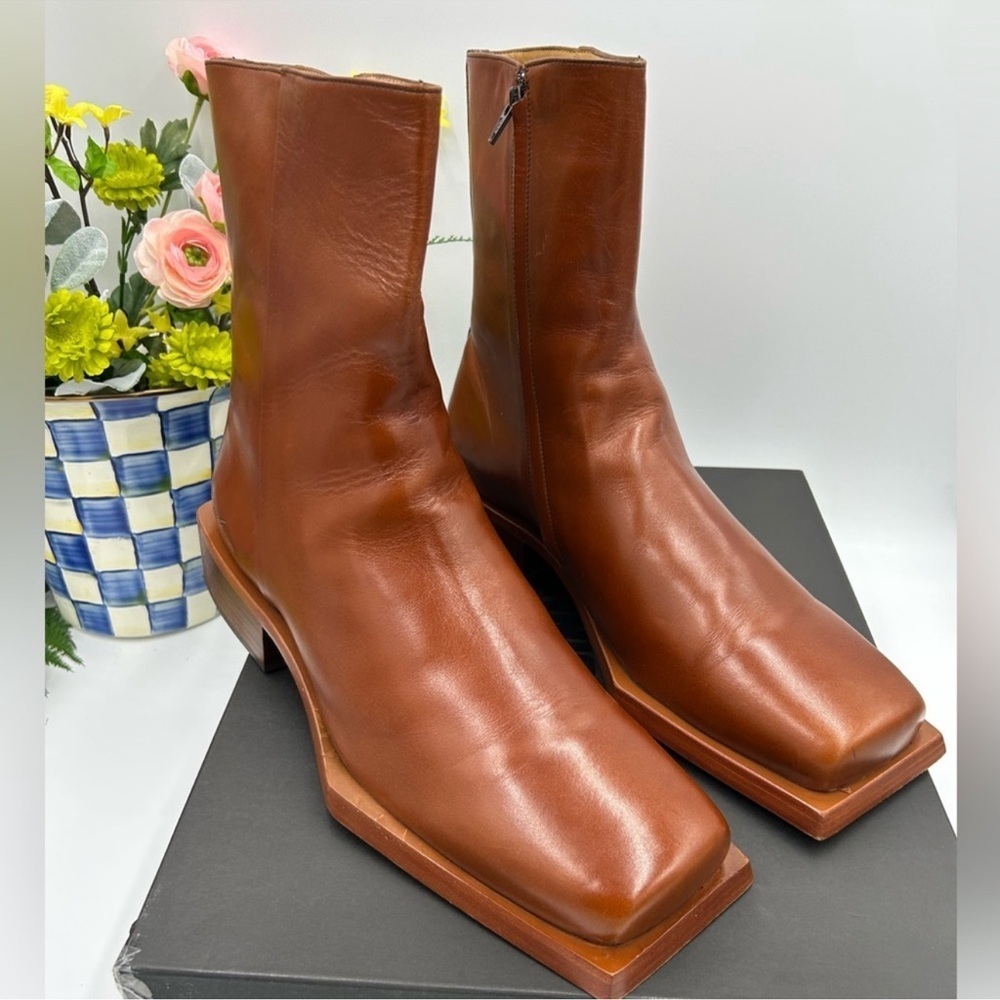 Men’s Sunni Sunni black heeled leather boots size 14 made in Portugal